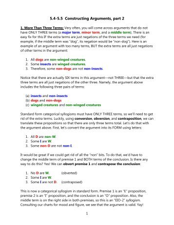 Constructing Arguments part 2