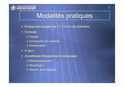 Echo-endoscopie : Particularités et indications