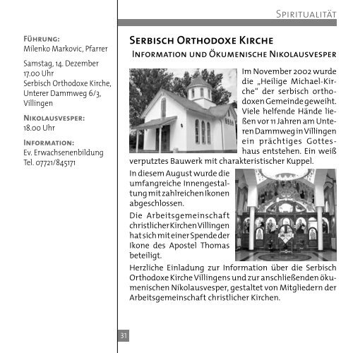 Veranstaltungen - Evangelische Erwachsenenbildung Villingen