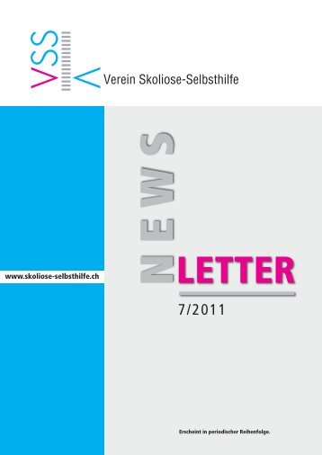 Newsletter 2011 - VSS Verein Skoliose Schweiz