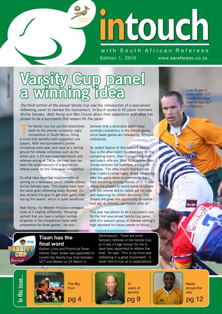 Intouch Edition 1, 2010 - SA Rugby Referees