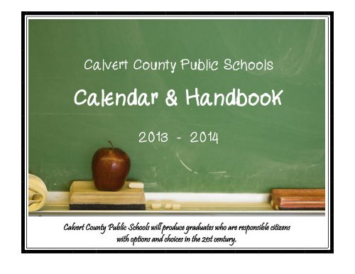 Calendar & Handbook - Calvert County Public Schools