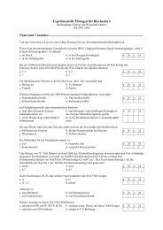 Vorjahresklausuren - Chemie