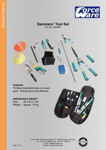 Deminers' Tool Set - FORCE WARE GmbH