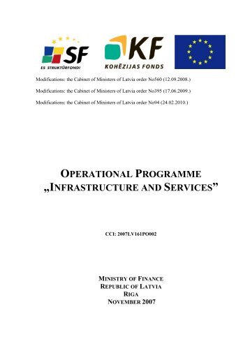 operational programme „infrastructure and services” - ES fondi