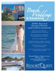 Beach Weddings TOPS'L Beach & Racquet Resort a perfect location ...
