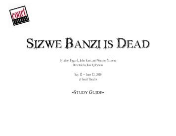 SIZWE BANZI IS DEAD - Court Theatre