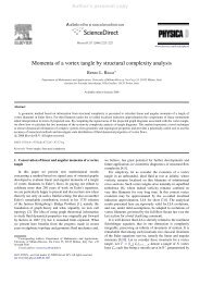 Momenta of a vortex tangle by structural complexity analysis