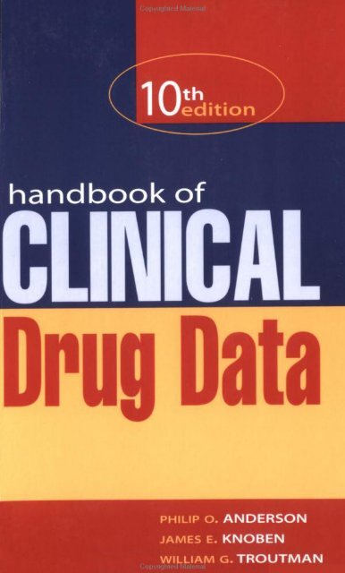 Handbook of clinical drug data.pdf - Me and My Life