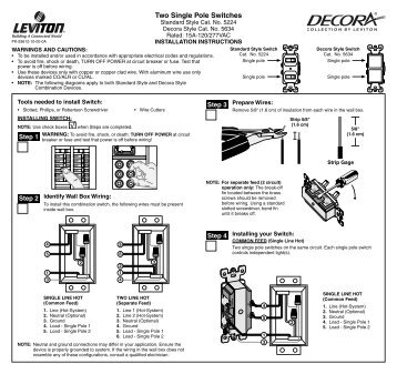 Two Single Pole Switches - Leviton.com