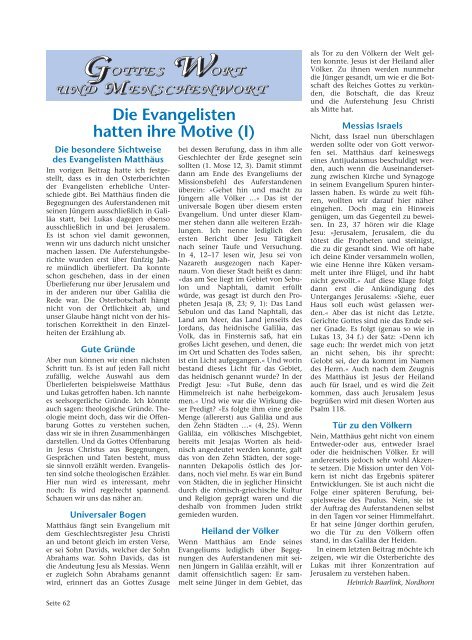 20. April 2008 - Die Evangelisch-altreformierte Kirche in ...