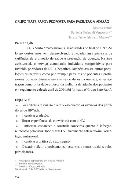 Adesão - Centro de Referência e Treinamento DST/AIDS-SP