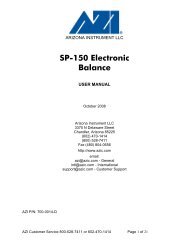 SP-150 Electronic Balance from Arizona Instrument