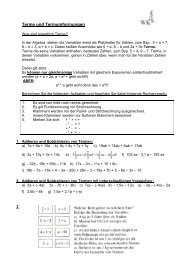 Terme und Termumformungen - Wilhelm-Knapp-Schule Weilburg