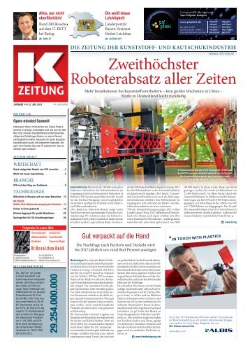 IN TOUCH WITH PLASTICS - K-Zeitung
