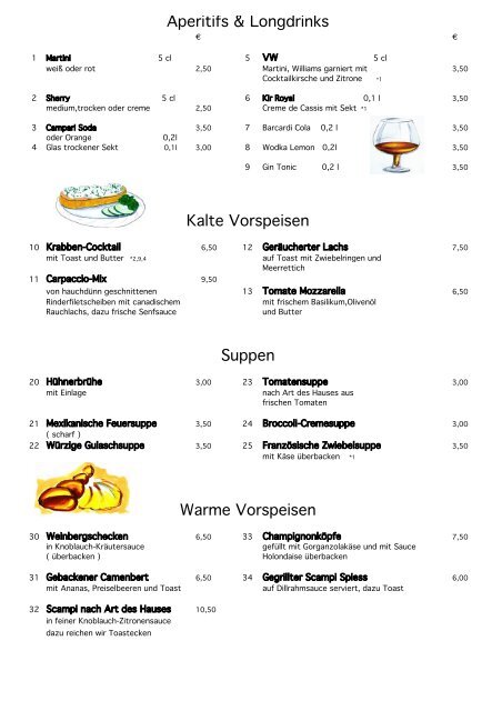 Speisekarte v. 1. Dezember 2011.xlsx - Restaurant Klostermann