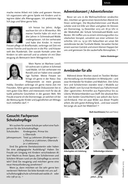 Ruederblatt – 4. Ausgabe 2013 im Dezember - Gemeinde ...