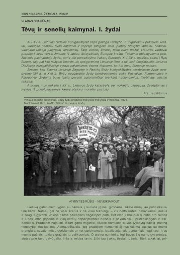Tėvų ir senelių kaimynai. I. žydai - Žiemgala