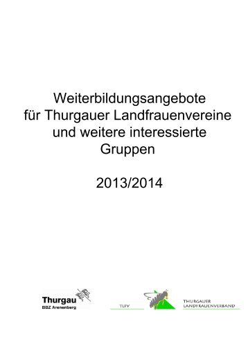 Weiterbildung TLFV 2013/2014 - Verband Thurgauer Landwirtschaft