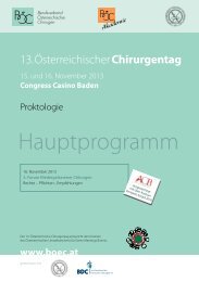 Programm - Berufsverband Österreichischer Chirurgen