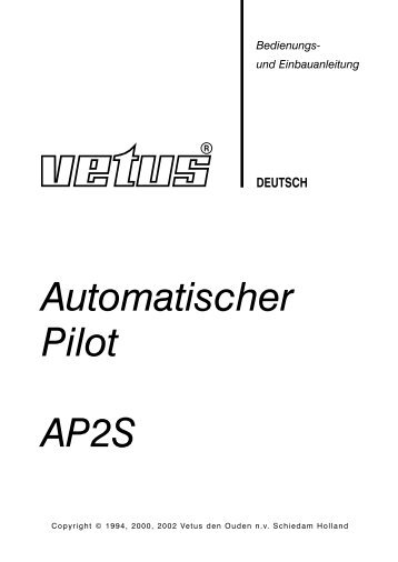 Automatischer Pilot AP2S - Vetus