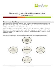 Nachblutung nach Schilddrüsenoperation - Notfallplan - - webop