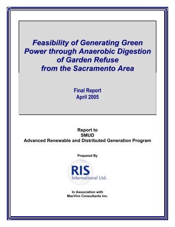 Feasibility of Generating Green Power through Anaerobic Digestion ...