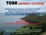 TOBA Aspiring Geopark - Pemerintah Kabupaten Samosir