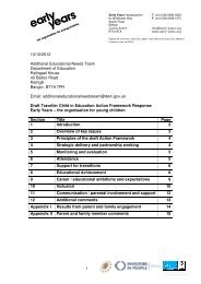 Traveller Child in Education Action Framework - Early Years