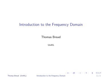 Introduction to the Frequency Domain