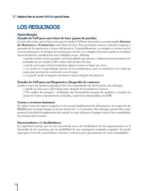 comunitarios de Aprendizajes gestiÃƒÂ³n de riesgo frente a desastres ...