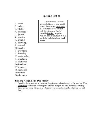 5th Spelling Lists.pdf - Enumclaw