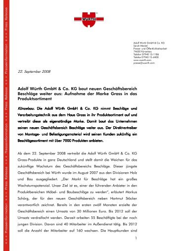 Adolf Würth GmbH & Co. KG baut neuen ... - PresseBox