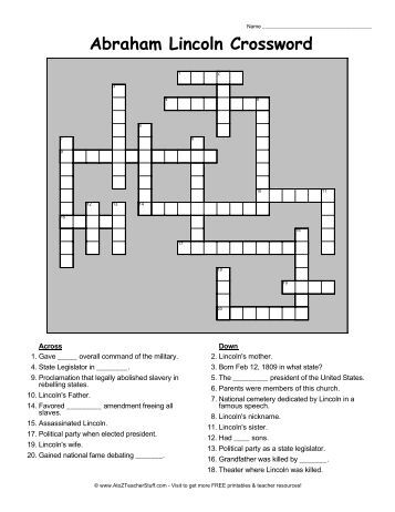 Puberty Crossword Puzzle
