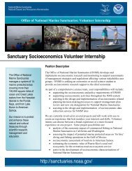 Sanctuary Socioeconomics Volunteer Internship - National Marine ...