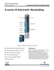 S-series IS Electronic Marshalling - Emerson Process Management