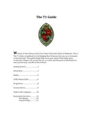 The T1 Guide - TMedWeb - Tulane University