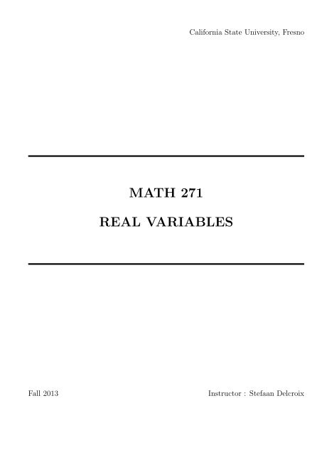 Lecture Notes Title Page Pages 1 70 California State University