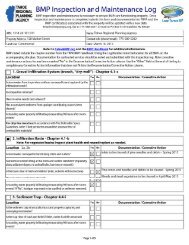 EXAMPLE INSPECTION AND MAINTENANCE LOG - Tahoe BMP