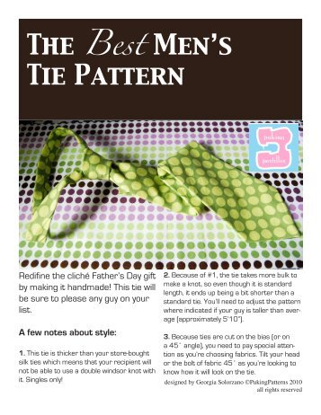 The Best Men's Tie Pattern - Puking Pastilles
