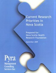Current Research Priorities in Nova Scotia - Nova Scotia Health ...