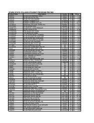 Student Program Pricing - Stark State College