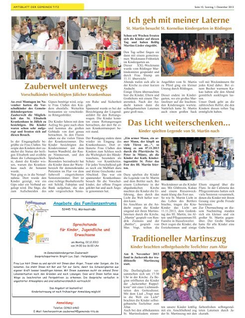 Amtsblatt Nr. 16 vom 01.12.2013 - Gemeinde Titz