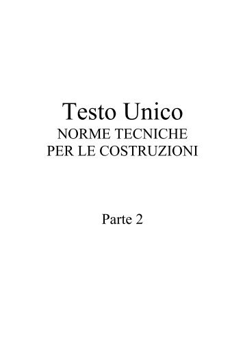 Testo Unico - Dipartimento di Analisi e Progettazione Strutturale