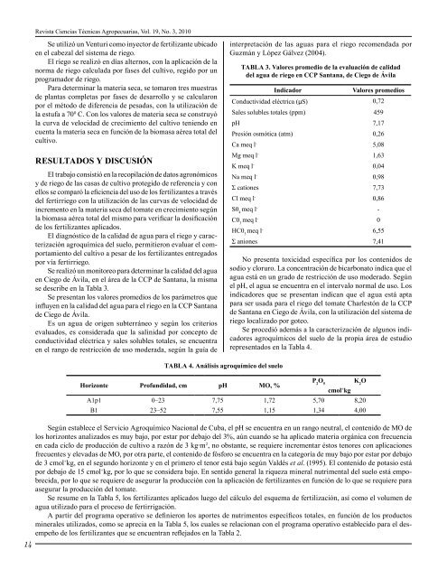 Dosificación de fertilizante para el fertirriego del tomate ... - SciELO