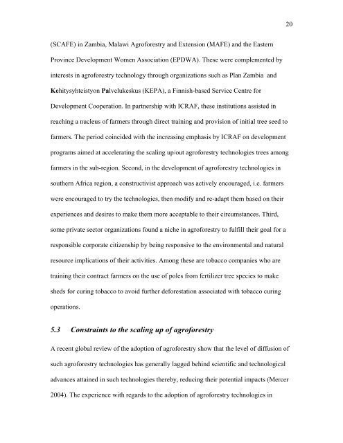 1 Adoption, Profitability, Impacts and Scaling-Up of Agroforestry ...