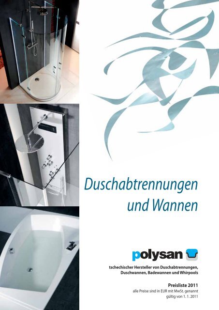 Duschabtrennungen und Wannen - Vany Polysan