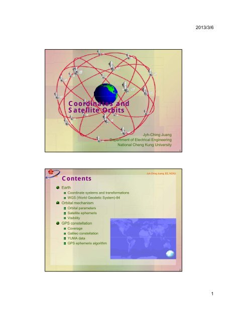 Coordinates and Satellite Orbits