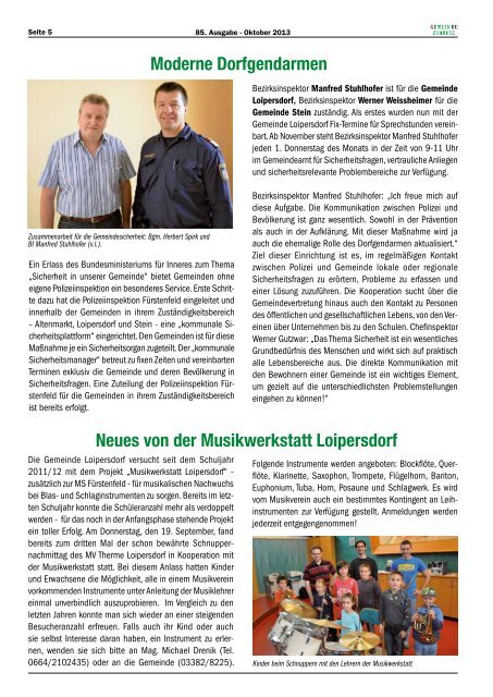 Gemeinde Zuhause 3/2013 (PDF) - Gemeinde Loipersdorf