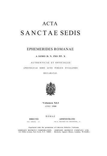 SANCTAE SEDIS - Libr@rsi